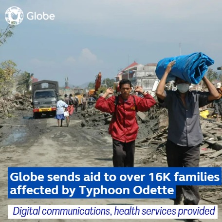 Globe Sends Aid to over 16K Families Affected by Typhoon Odette