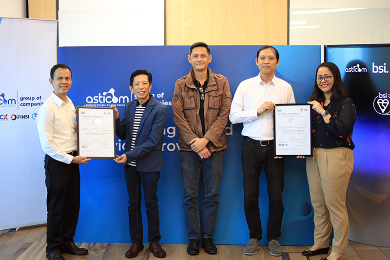Asticom ISO certification.