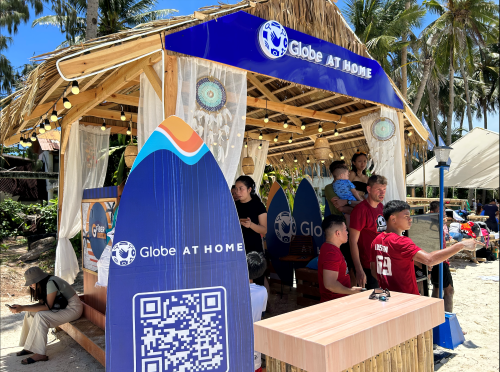 Globe AT HOME booth in Boracay.
