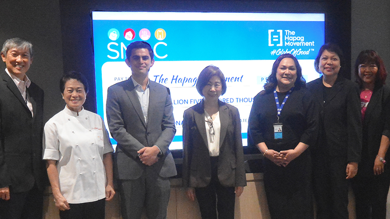 Executives from Globe and SM Group gather to support The Hapag Movement's initiative against involuntary hunger.