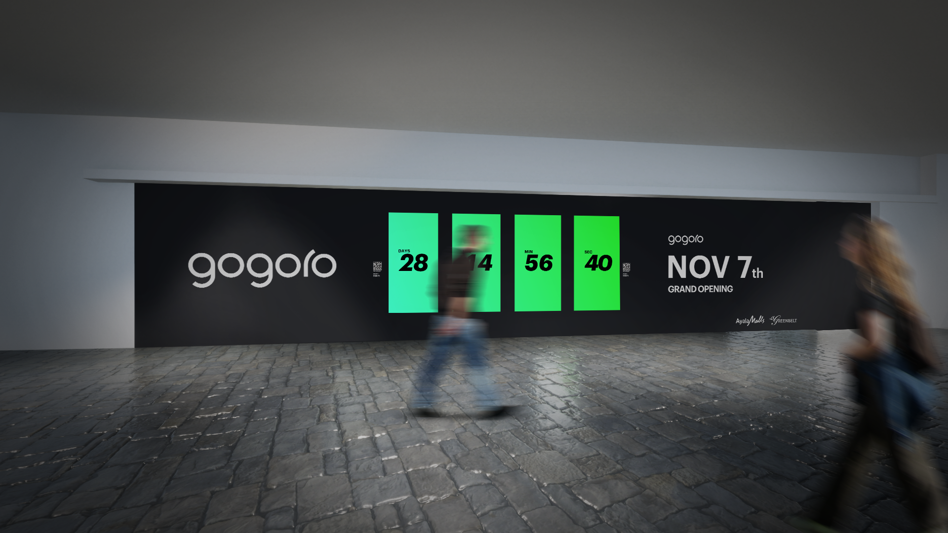 Gogoro Experience Center (GEC) countdown opening in Makati City.