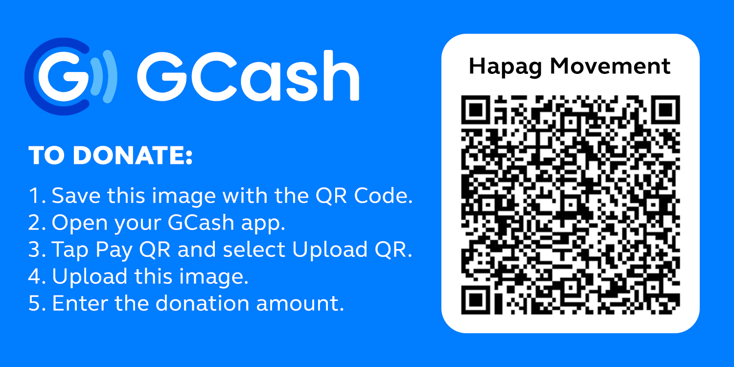 The Hapag Movement - Donate via GGcash app.
