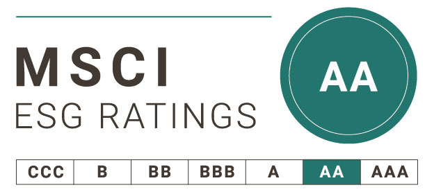 MSCI ESG Ratings AA.