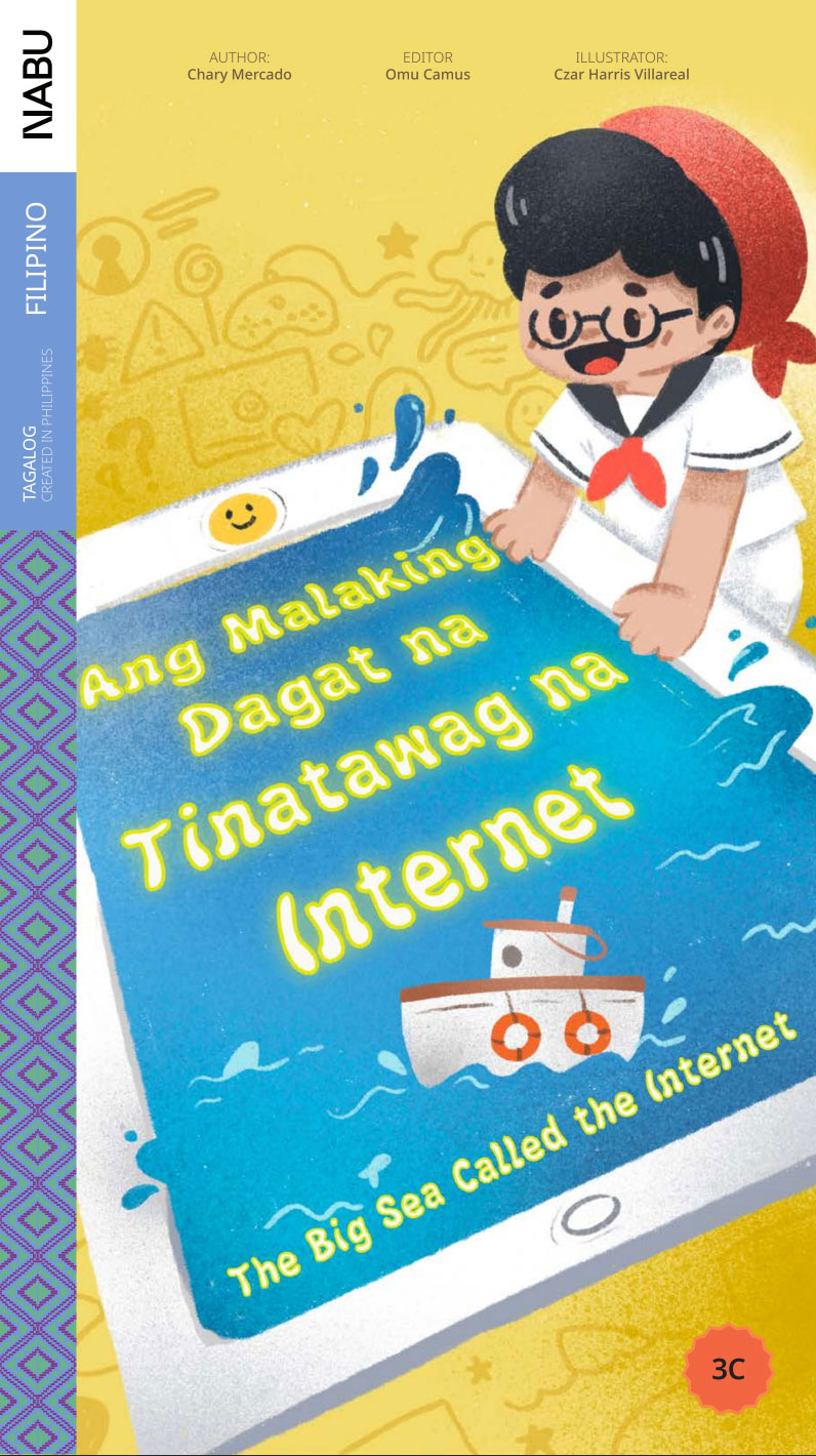 "Ang Malaking Dagat na Tinatawag" na Internet book cover.