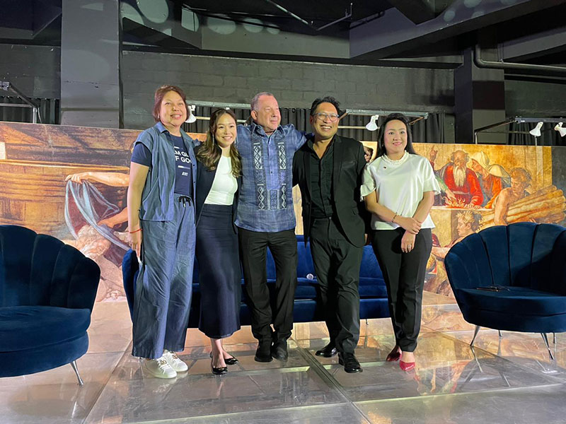 Globe, ATIN Global, and SEE Global leaders at the Sistine Chapel Exhibit launch.