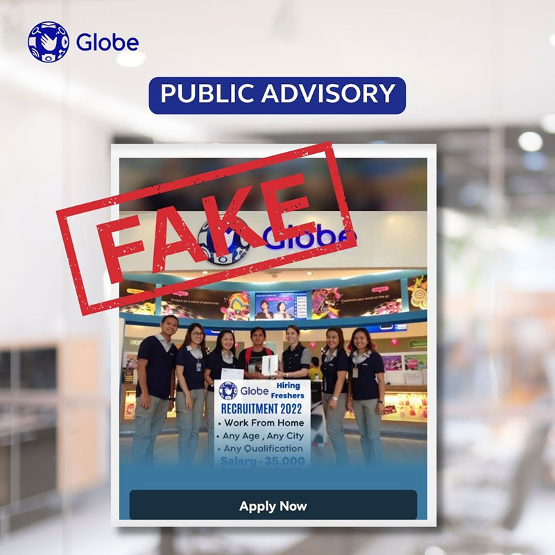 Globe's Advisory on Job Recruitment