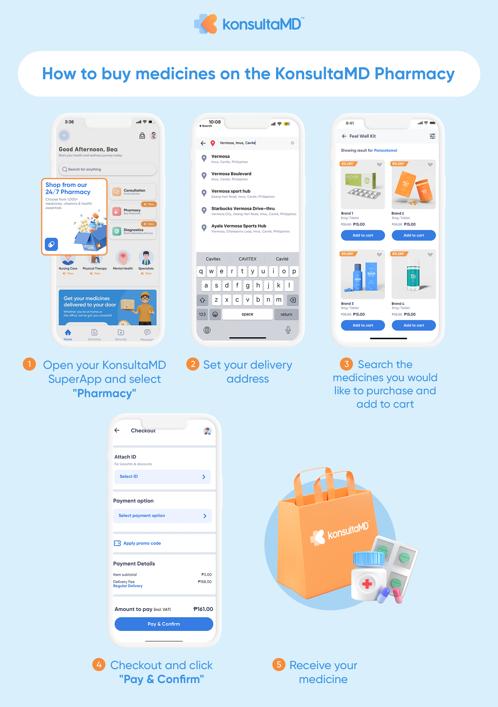 How to buy medicines on the KonsultaMD Pharmacy.