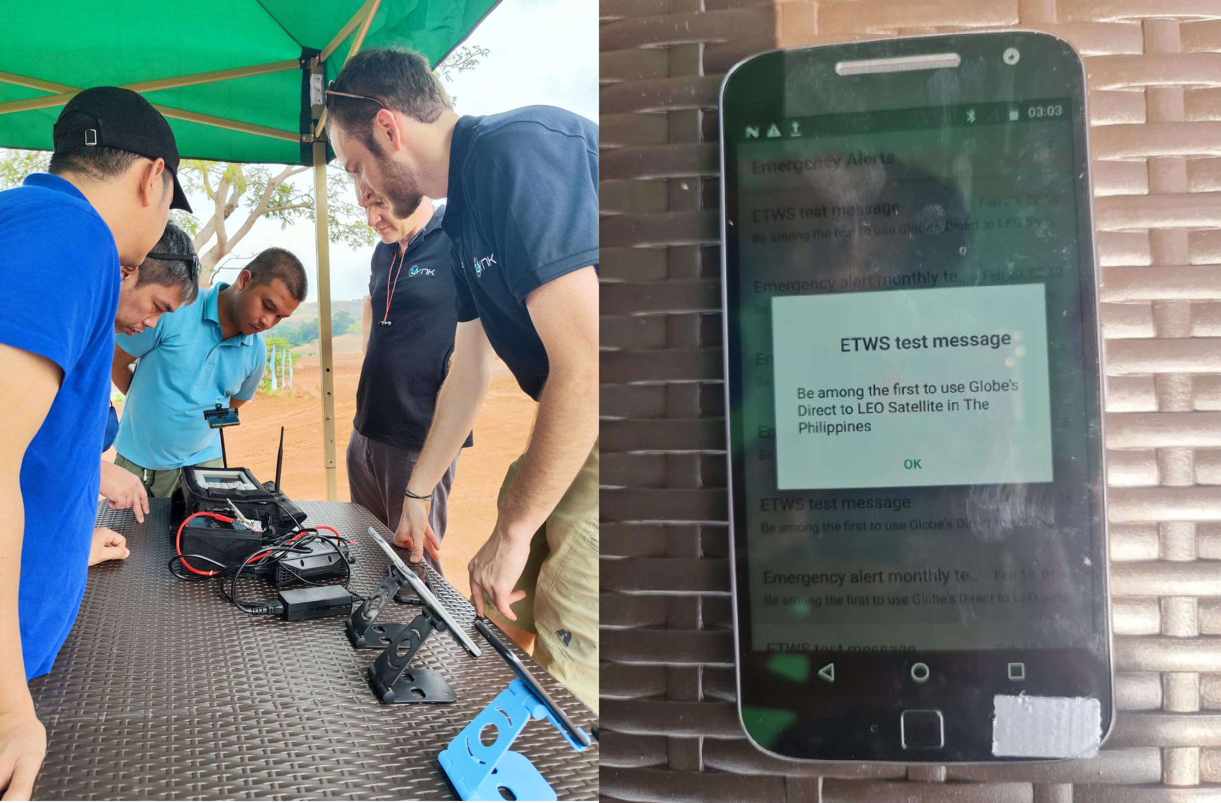 Globe & Lynk's LEO satellite connectivity test
