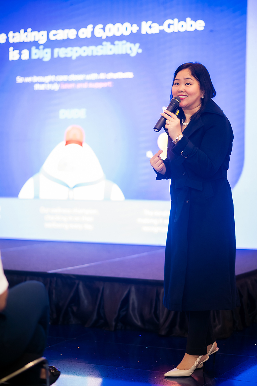 Globe Business AVP for People and Culture Excellence Berns Bernardo at the PRA 3rd Retail Leaders Summit.