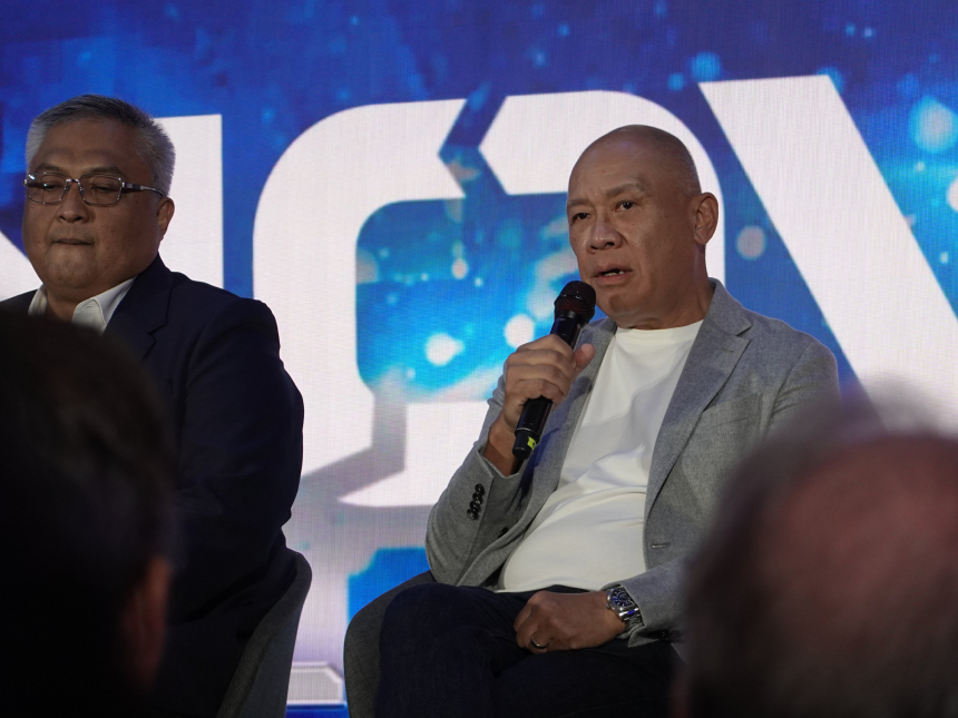 Mynt Chairman Ernest Cu speaks during a panel at INNOVANIA 2025.
