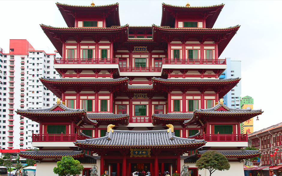 Buddha Tooth Relic Temple & Museum facade.