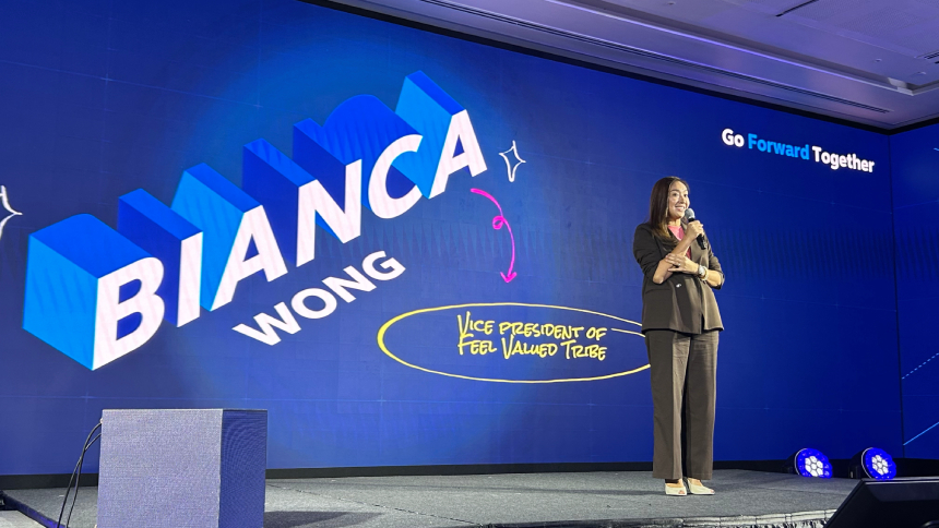 Bianca Wong, Vice President of Globeâs Feel Valued Tribe, showcases "Hyper-Personalization" at The Blueprint launch.