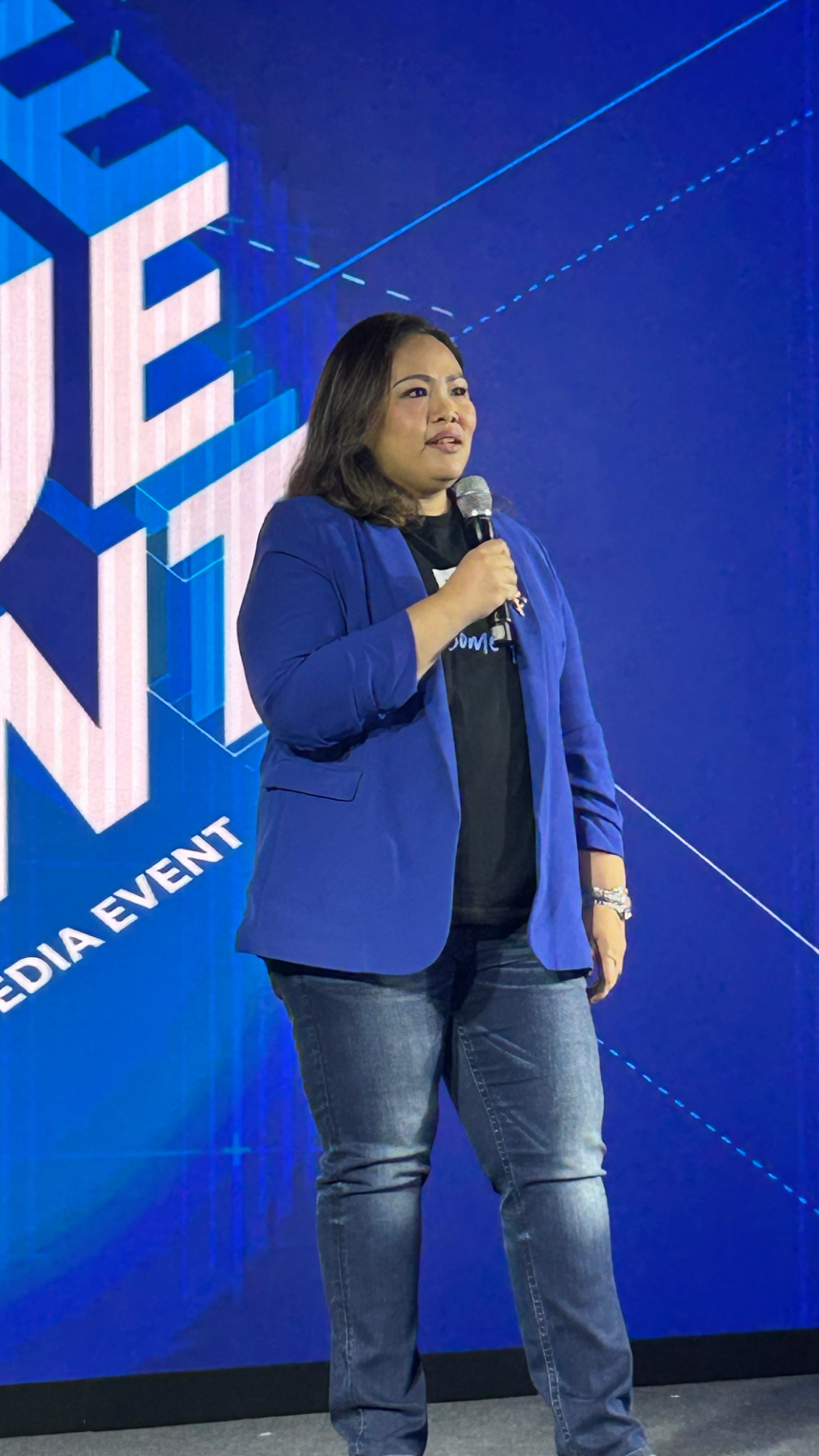 Globe Chief Marketing Officer Roche Vandenberghe speaks at The Blueprint launch.