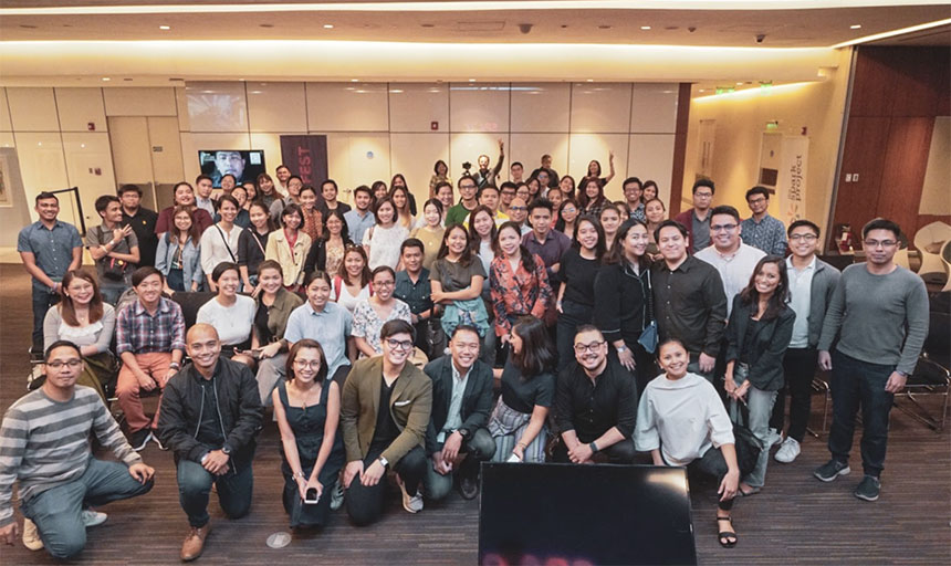 Aspiring and emerging entrepreneurs at Globe Tower for Spark Fest.
