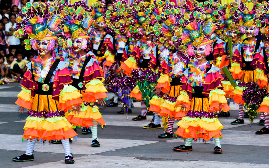 MassKara dancers performing.