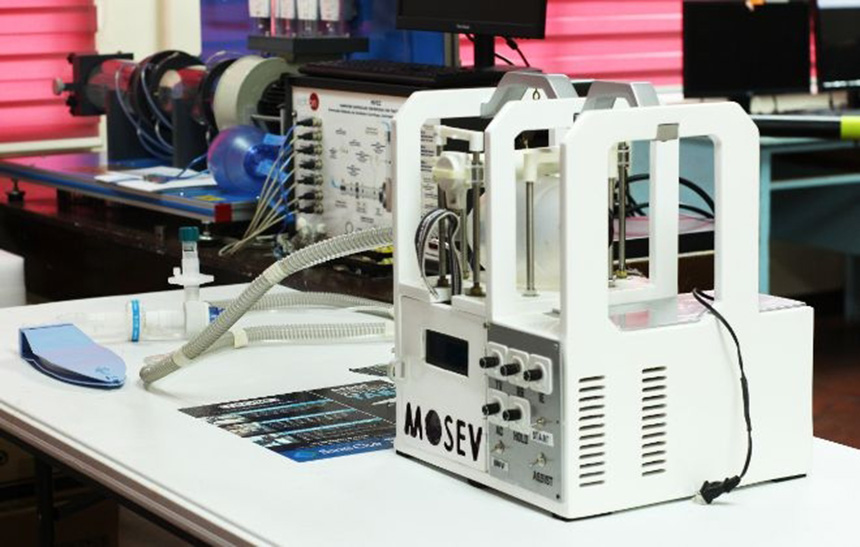 Locally built ventilator prototype developed by MSU-IIT engineering students using accessible parts.