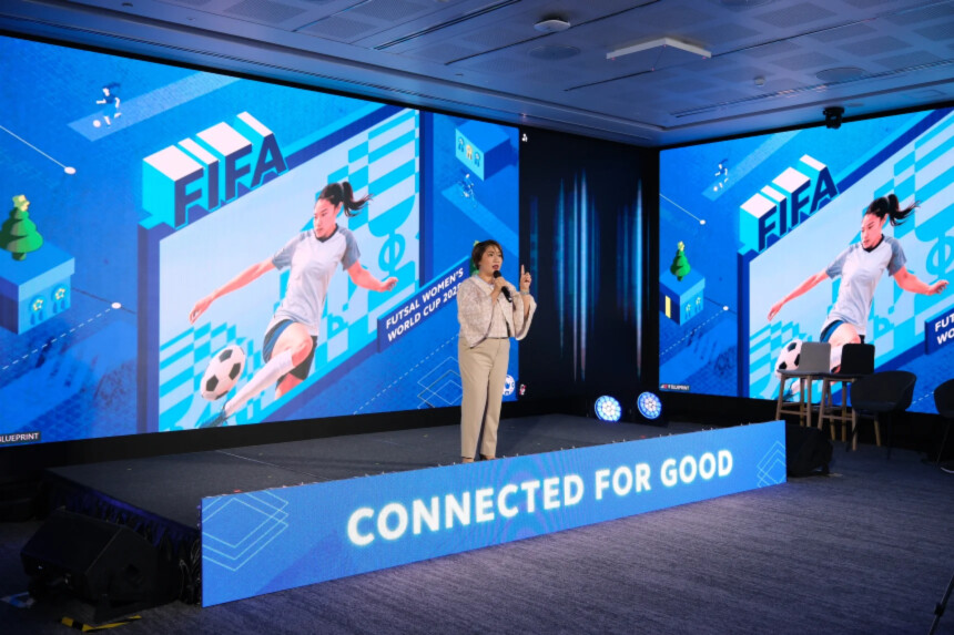 Chelo Flores, Globeâs Director for Marketing Strategic Partnerships, speaks at The Blueprint.