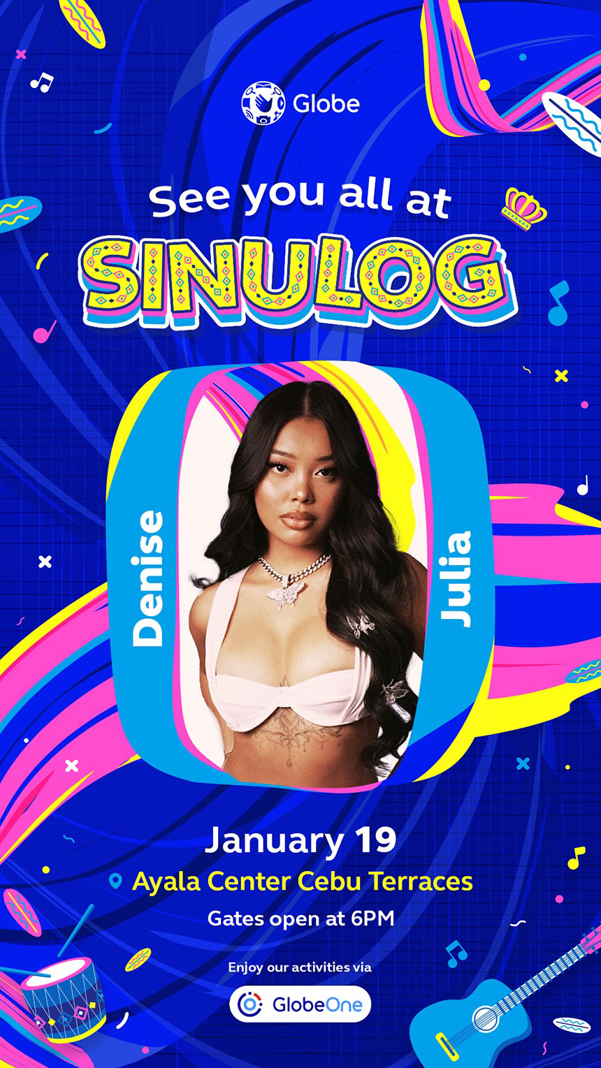 Globe at Sinulog 2025 with Denise Julia.