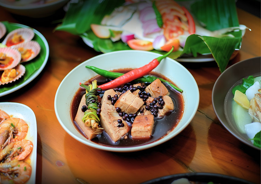 A bowl of KBL or Kadyos, Baboy, Langka served at Aboyâs Restaurant in Bacolod City.