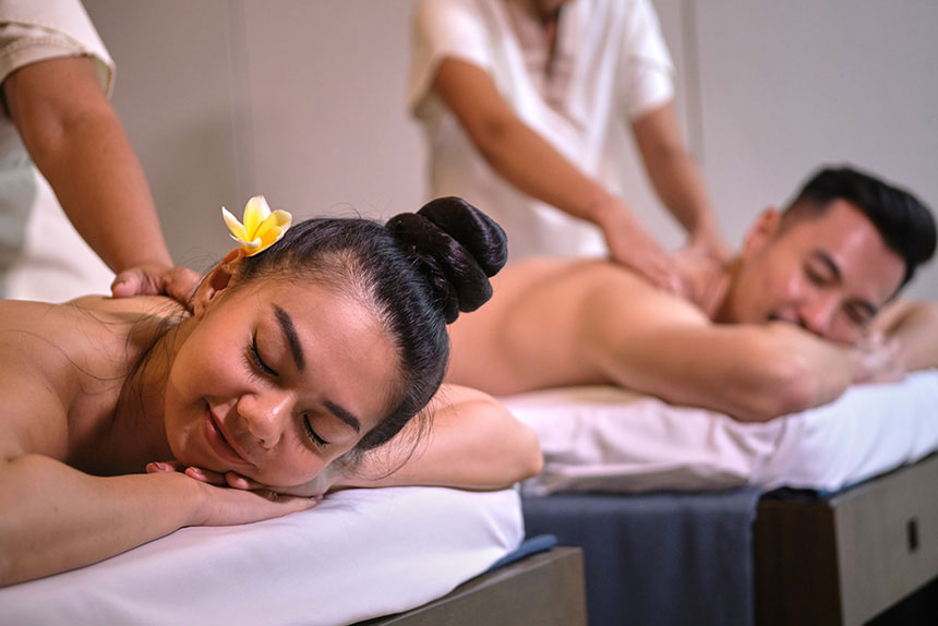 Couple massage home service.