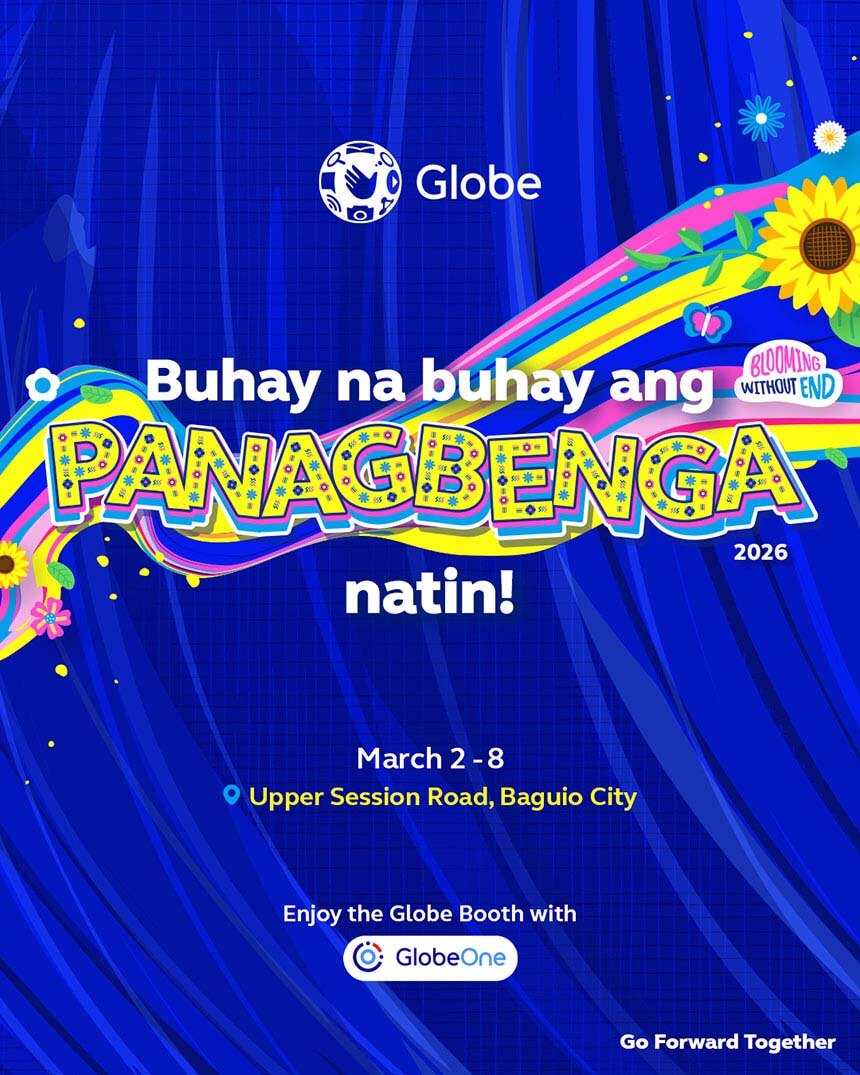 Promotional photo of Globe x Panagbenga Festival 2026.