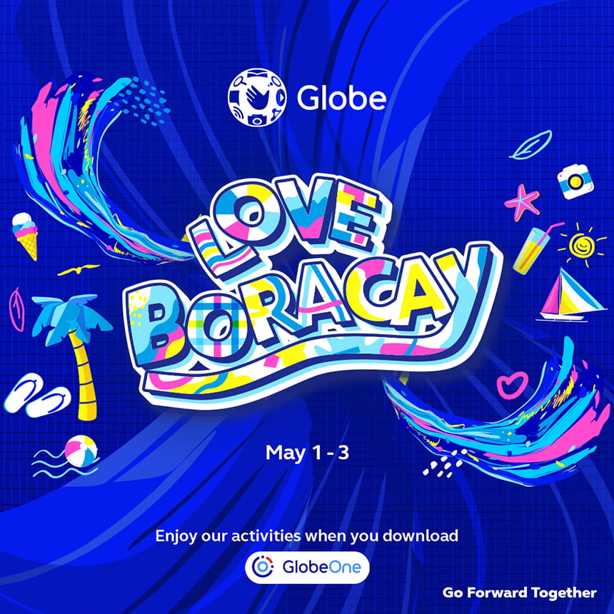 Globe x Love Boracay 2026 promo poster.