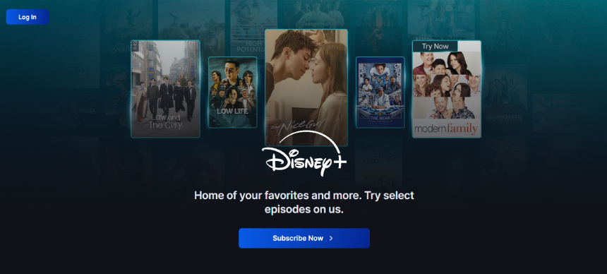 Photo of Disney+ website's UI.