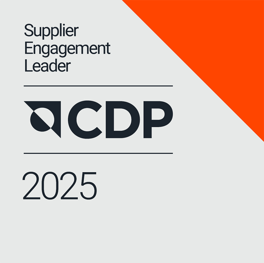 CDP Supplier Engagement Leader 2025 recognition badge.