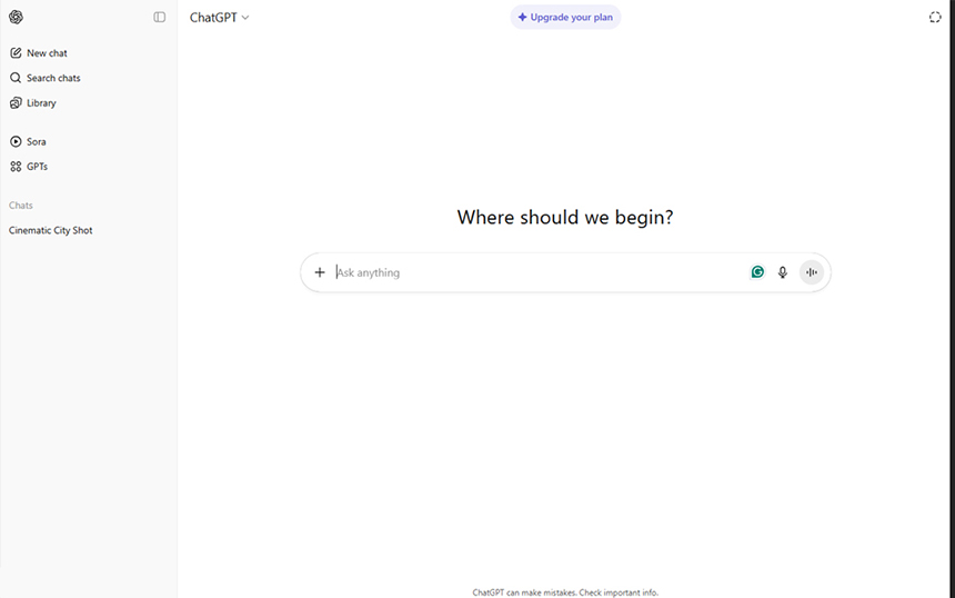 Photo of ChatGPTâs user interface.
