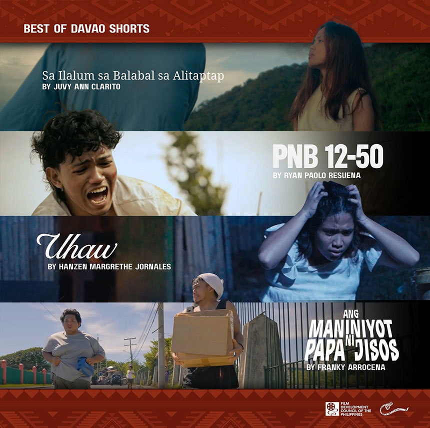 Film stills from Davaoeno short films featured in the Kadayawan Short Film Competition