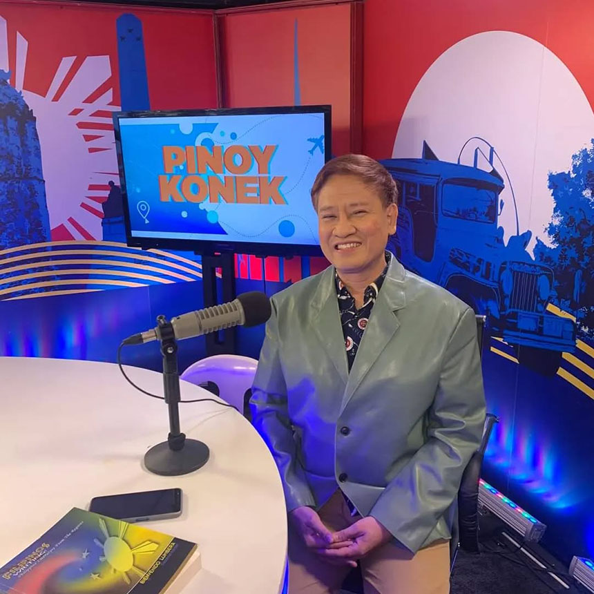 Danton Remoto at the set of Pinoy Konek at Radyo 5.