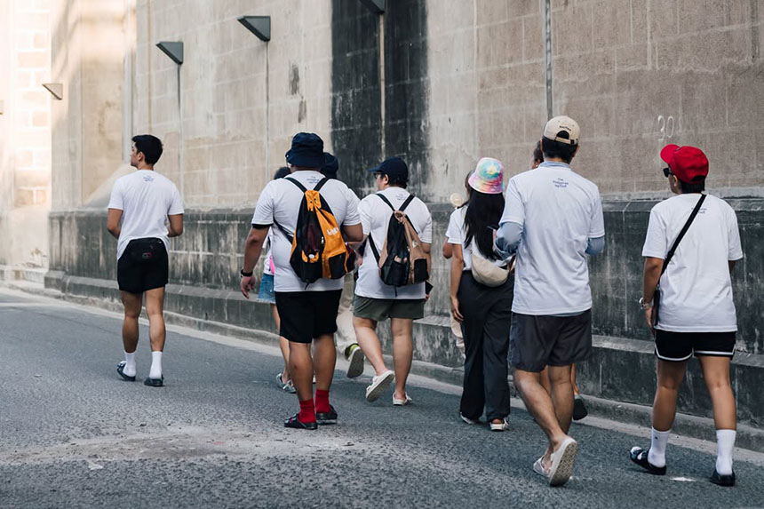 Just Walk PH members laughing together while taking a picture.
