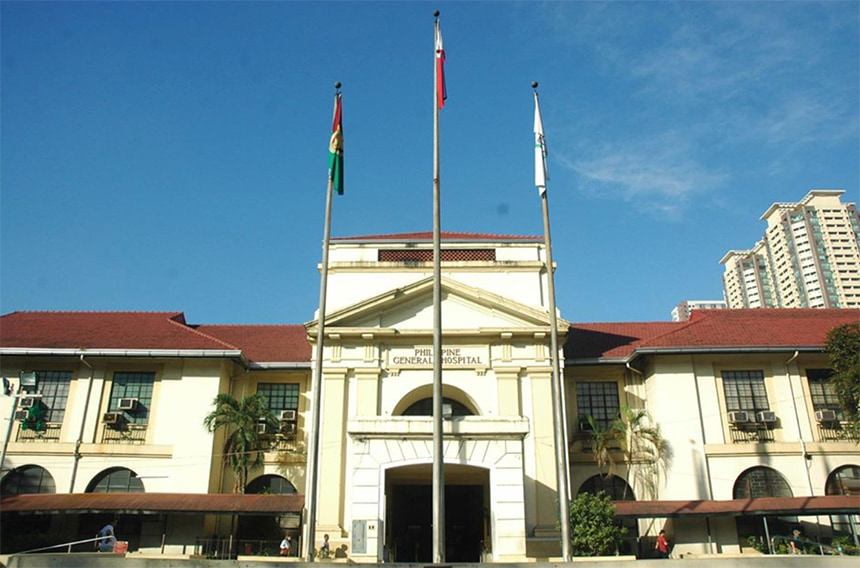 Front view of the Philippine General Hospital building