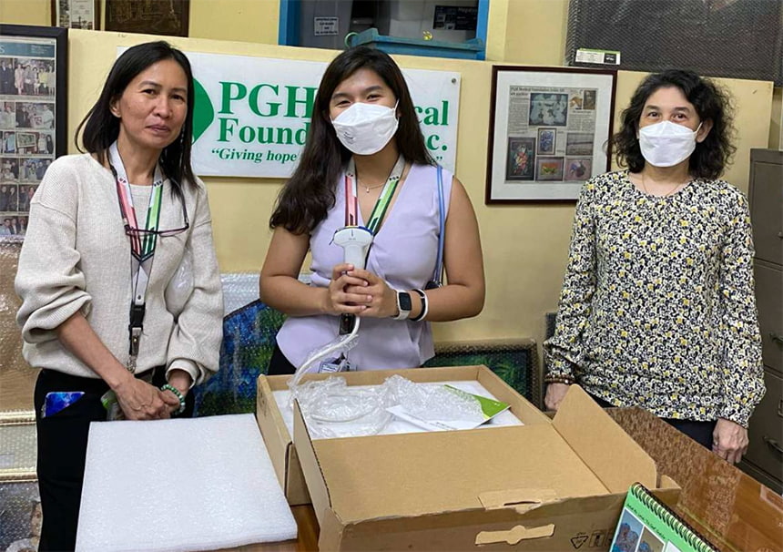 Ultrasound probe from Globe Rewards donations of Globe customers. Photo courtesy of PGH MFI.
