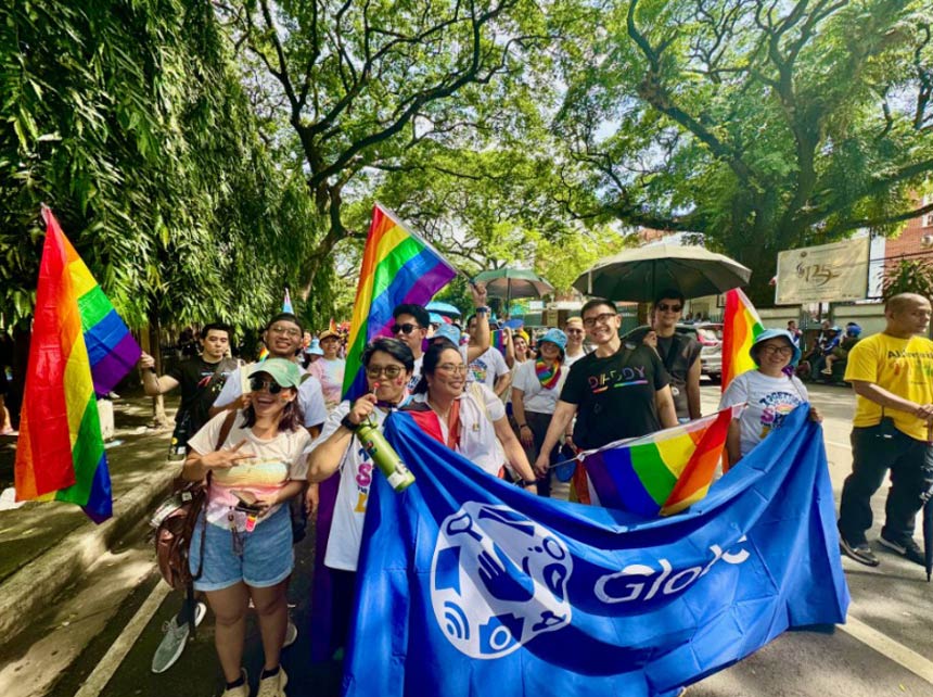 Globe employees during the Pride 2026 parade where the company reinforced its support to all kinds of gender and sexual identities.