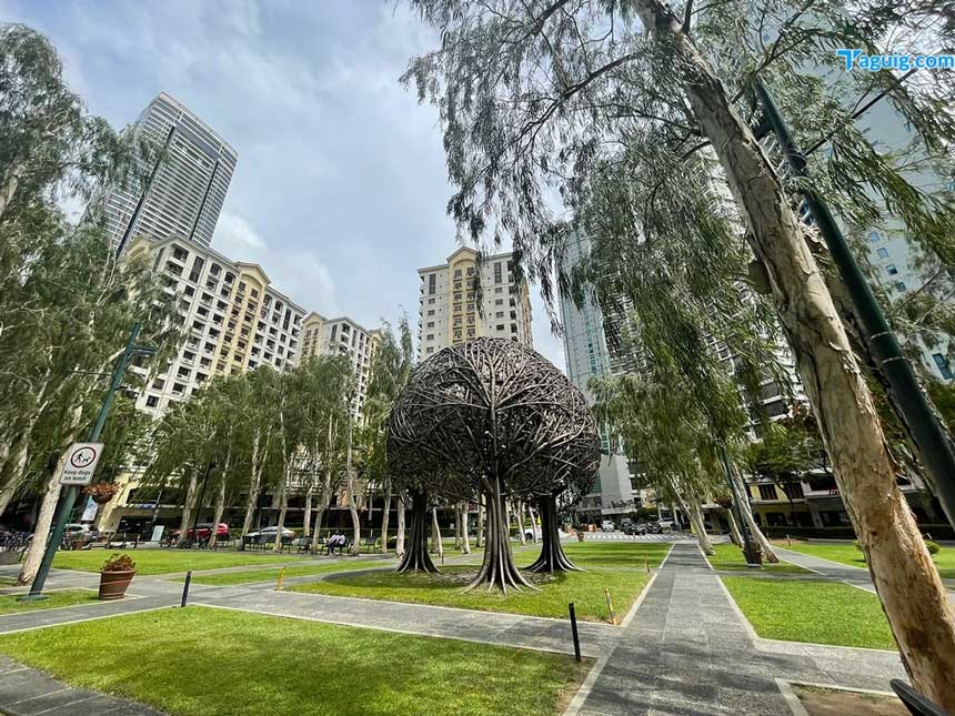 The Trees sculpture at Padre Burgos Circle in Bonifacio Global City.
