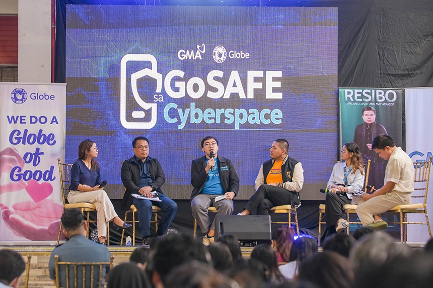 Panelists discuss online risks facing young people at the GoSafe sa Cyberspace event.