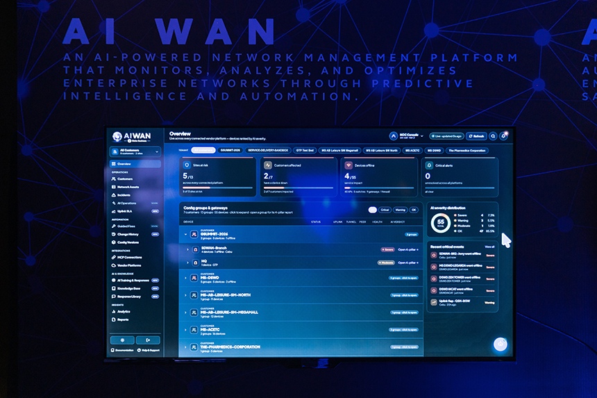 Globe introduces AI WAN at the G Summit 2026.